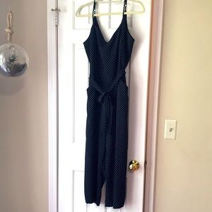 Carolina Belle Size 12 Navy Polka Dot Dress Romper